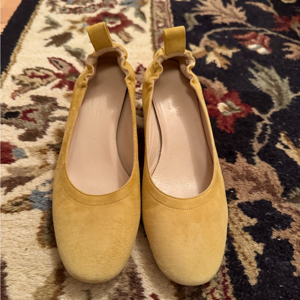 Everlane Yellow Suede Flats